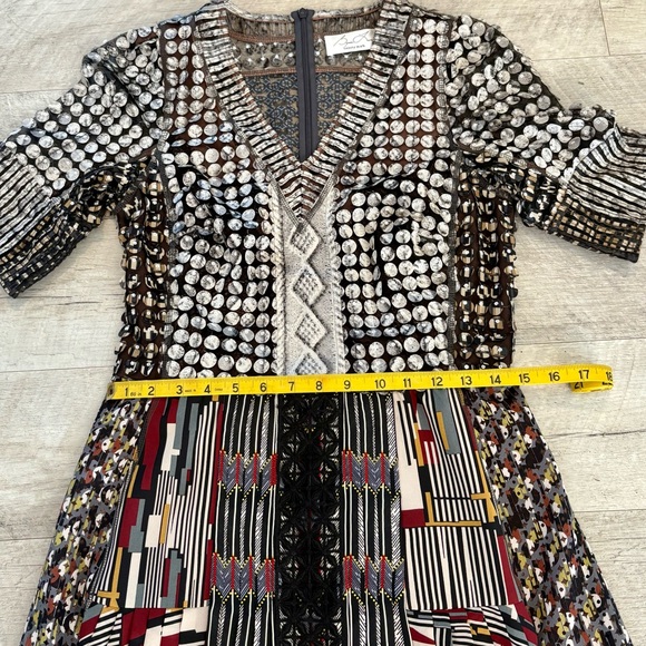 Byron Lars Anthropologie Paillette Pleated Dress - Picture 12 of 14